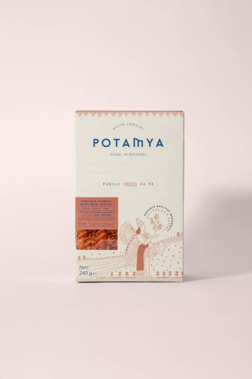 Genel Potamya Organik Kırmızı Mercimek Fusilli - nebyandogal®