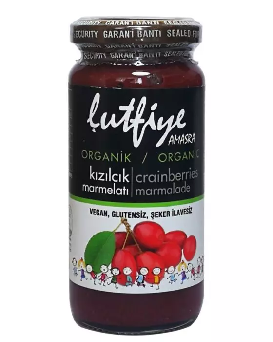 Genel Lütfiye Organik Kızılcık Marmelatı 280 g - nebyandogal®