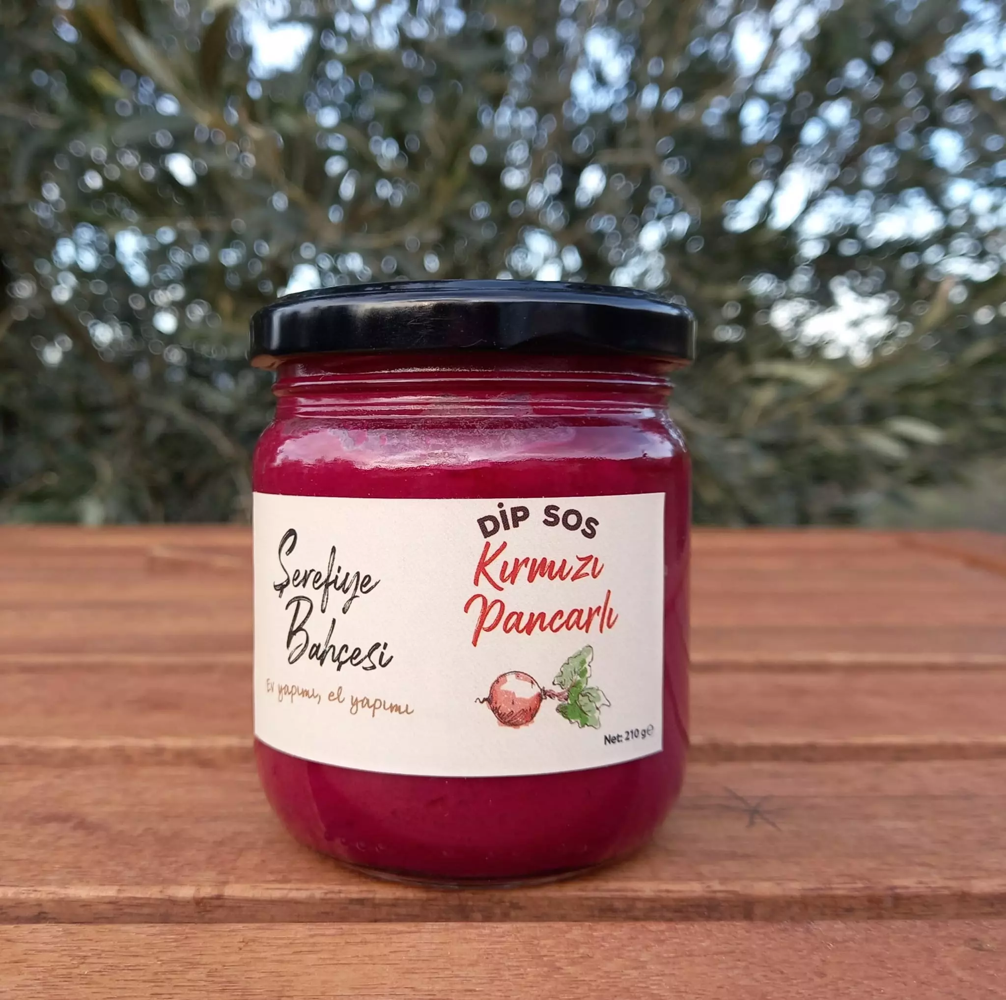 Genel Şerefiye Bahçesi Kırmızı Pancarlı Dip Sos 210g - nebyandogal®