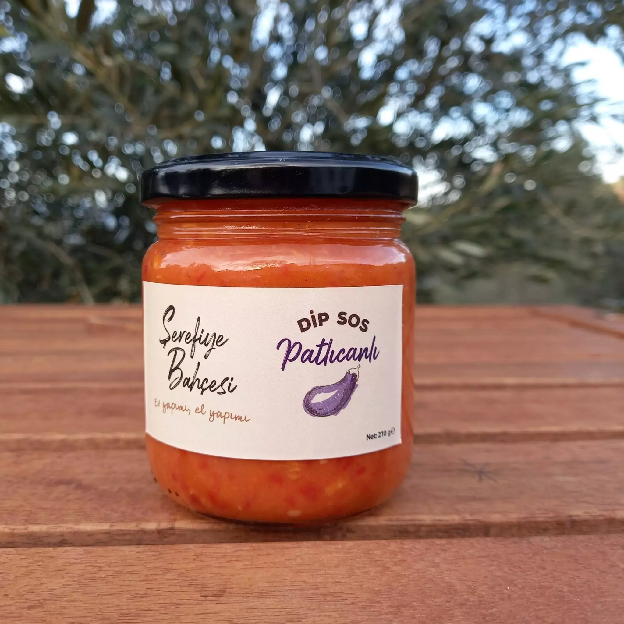 Genel Şerefiye Bahçesi Patlıcanlı Dip Sos 210g - nebyandogal®