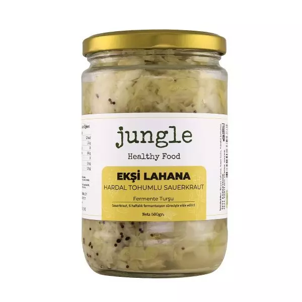 Genel Jungle Hardal Tohumlu Ekşi Lahana Turşusu 580 g - nebyandogal®