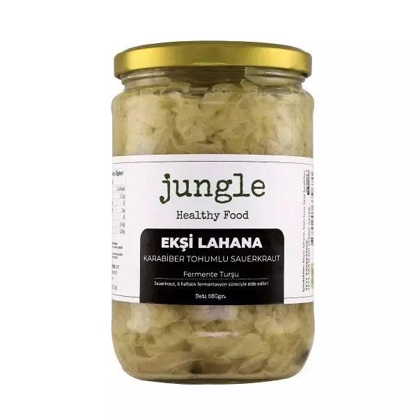 Genel Jungle Karabiber Tohumlu Ekşi Lahana Turşusu 580 g - nebyandogal®