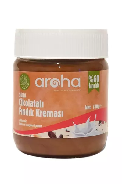 Genel Aroha Sütlü Çikolatalı Fındık Kreması 180gr - nebyandogal®