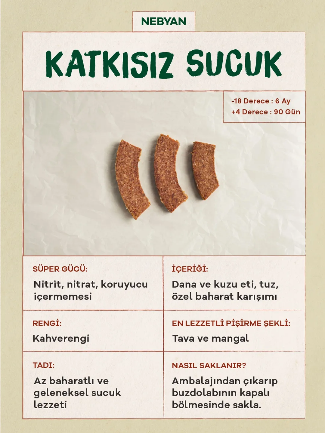 Genel Dilimli Nebyan Doğal Sucuk